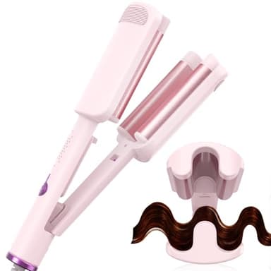 AISEELY Boucleur a Cheveux 3 Tete, 32MM Fer à Friser-Grandes Boucles, 4 Températures Réglables, Anti-Brûlure, Convient aux Débutants,Fer a Friser Boucler pour Cheveux Longs Courts, Styliseur de Vagues