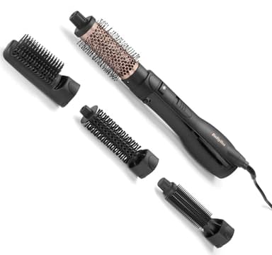 BaByliss Brosse soufflante Smooth Finish 1200, Multistyle 4-en-1, Accessoires Volume, Brushing et Lissage, 3 températures, fonction ionique, AS122E