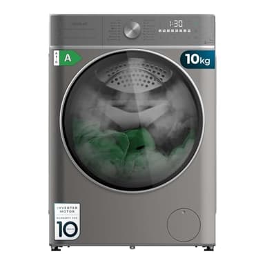 Cecotec Lave-linge Séchant 10-6Kg Chargement Frontal Bolero Wash&Dry 10680 Inverter Steel A. 1400RPM, 16 Programmes, Moteur Inverter Plus, SteamMax, OnSmart, Smooth Wash, SpaCare, Joint Antibactérien