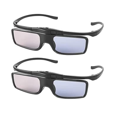 RF Lot de 2 Lunettes 3D Active – Lunettes 3D RF Rechargeables pour TV et Projecteur, Compatibles avec TDG-BT500A / SSG-5100GB / AN3DG40, Connexion Stable, Haute Définition, sans Clignotement
