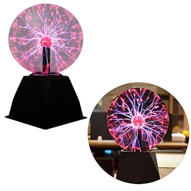Lumière De Boule De Plasma, Boule À Plasma De 3 Pouces Purifiant L'Air , Lampe Plasma Boule Magique Lampe De Boule De Plasma pour Cadeaux De Noël Enfants - 10x14cm / 3.9x5.5in