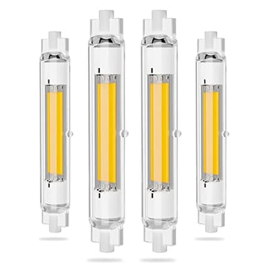 Ampoule LED R7S 118mm 40W Dimmable, Blanc Naturel 4000K, CRI 80+, Équivalent Lampe Halogène J118 400W, Angle de Faisceau 360°, 3000LM Ampoule 118mm R7S COB LED Lampe pour Applique Murale Lampadaire