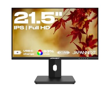 JAPANNEXT Ecran PC 21.5" IPS Full HD (1920x1080) | HDR | Recharge Via USB-C(65W) Hauteur & Inclinaison réglable (HSP) Haut-parleurs intégrés | G-Sync/FreeSync | Garantie 2 Ans | JN-I215FLFHSP-C65W