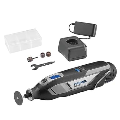 Dremel 8240 Outil rotatif sans fil, batterie Lithium-Ion 12V 2Ah - Outil multifonction avec 5 accessoires, vitesse variable 5.000-35.000 tr/min et charge rapide