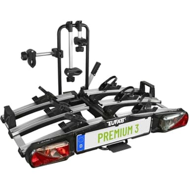 EUFAB Porte-Vélos Eufab 11522 Premium Pour 3 Vélos, Pour Attache de Remorque, Pliable, Pour 3 Vélos