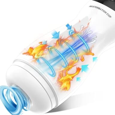 Masturbateur Électrique pour Homme avec 10 Vibromasseurs 3 Niveaux d'aspiration Chauffage à 45 °C Masturbateur de Poche Masturbateur pour Pénis Vagin Jouets Sexuels pour Hommes