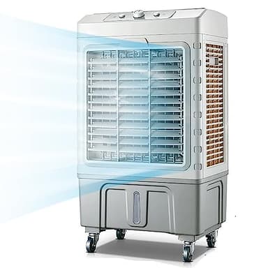 CRUSIO Refroidisseur d'air 3 en 1 Climatiseur Mobile avec Réservoir d'eau de Grande Capacité de 80 L, Léger, Silencieux, 3 Vitesses de Vent pour Une Utilisation Intérieure en Extérieur (Size : 55L)