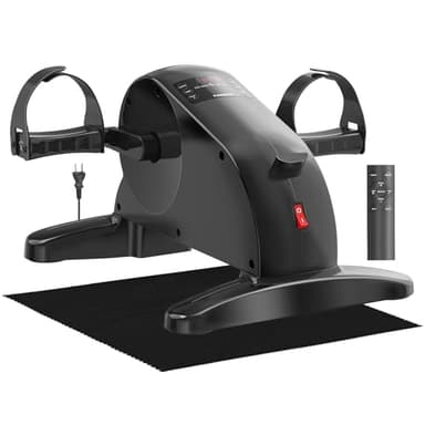 Mini Vélo d'appartement Électrique, Pedalier d'appartement, 12 Niveaux de Vitesse pour Jambes et Bras de Former (Noir)