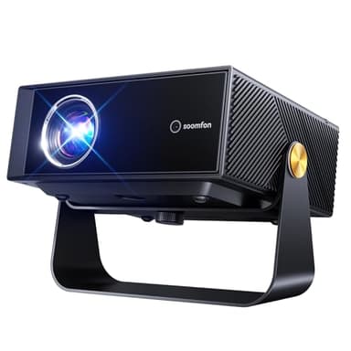 SOOMFON Retroprojecteur avec WiFi et Bluetooth - Videoprojecteur Portable 1080P Projecteur Video Rotatif 360° Auto Keystone Focal Zoom pour HDMI/Smartphone/Home/Extérieur Compatible avec Netflix