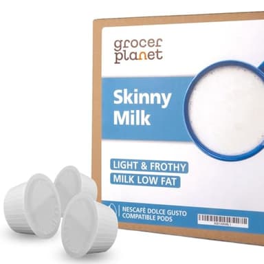 Grocer Planet - 80 Capsules de Lait Écrémé | Capsules Compatibles avec les machines Dolce Gusto®* (80 capsules, 80 portions)