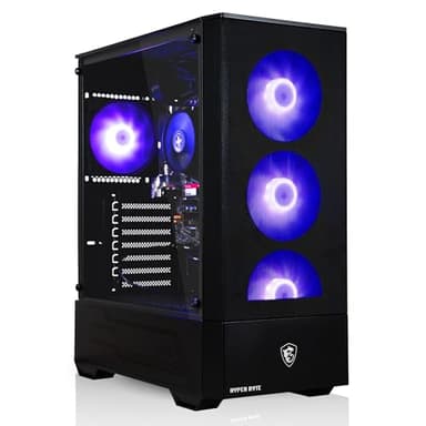 HYPER BYTE® Gaming Pc Essential - Ordinateur avec AMD Ryzen 3 3200G à 4,0 GHz | Vega 8 | 16 Go RAM DDR4 | Disque Dur SSD de 256 Go | Tour Gaming | Wi-FI | Windows 11 Pro