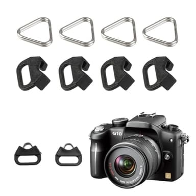 BIVOFU 4PCS Sangle de Caméra Triangle, Caméra Anneau Fendu Crochet, Caméra Triangle Crochets D'anneau Fendu, Ldéal Pour Avec Capuchon de Protection Pour Sangle d'Appareil Photo Sans Miroir