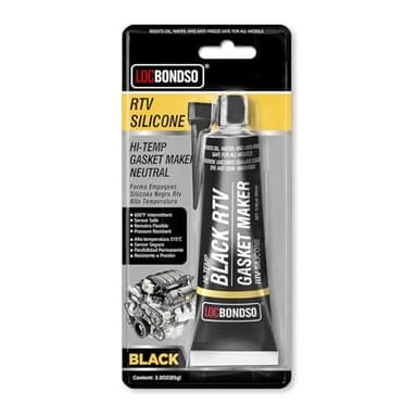 LOCBONDSO Pate A Joint Moteur Haute Temperature, Résistant À L'huile Et Étanche, Utilisé Pour Sceller Les Moteurs, Carters D'huile, Etc, RTV Silicone Gasket Maker, Noir 85g (-62°c À 315°c)