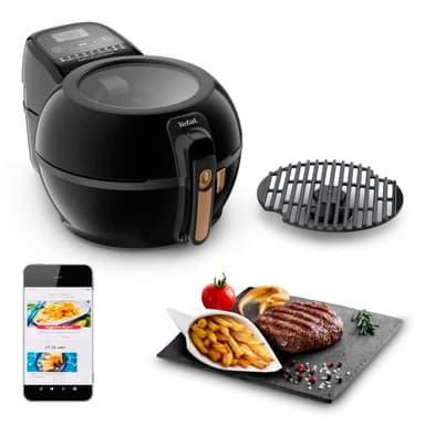Tefal Actifry & Grill Genius Friteuse sans huile, Fonction grill, 9 menus automatiques, Grille incluse, Livre de recettes numérique, Fabriqué en France, air fryer FZ775810