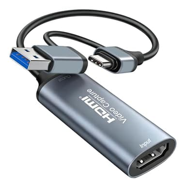 Carte d'acquisition vidéo, Carte de Capture de Jeu, 4K HDMI vers USB Carte de Capture, Adaptateur HDMI Cartes de Capture Audio Vidéo, pour vidéo, Jeux, Streaming