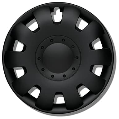 Enjoliveurs Noirs Mat 17 Pouces - Lot de 4 enjoliveurs de 13 à 16 Pouces - Neptun pour la Plupart des Marques de Voitures et Jantes en Acier - Enjoliveurs Noirs ou argentés
