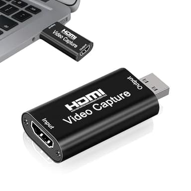 ONGNIUU Adaptateur HDMI Carte de Capture Audio Vidéo, Carte d'acquisition Vidéo HD 1080P pour Enregistrement OBS à Partir d'une Source HDMI, pour Jeux en Streaming, Vidéoconférence, Enseignement