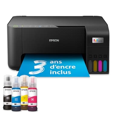Epson EcoTank ET-2862 Imprimante à Réservoirs D’encre | Maison & Petit Bureau | Wi-Fi | A4 | Imprimer, Copier, Numériser | Jusqu’à 3 Ans d’encre inclus