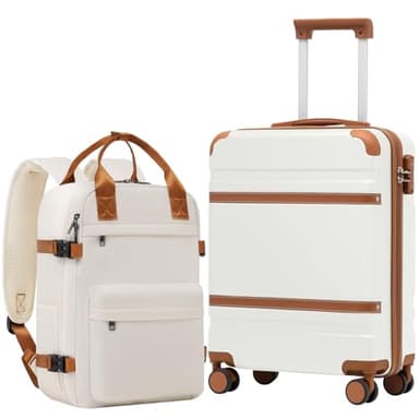 COOLIFE EasyJet Valise Cabine 55 x 40 x 20 et Bagage Cabine 40x20x25(20L), Bagages Cabine Bagage à Main Rigide avec Serrure TSA et 4 roulettes Jumelées Adapté Aux Voyages