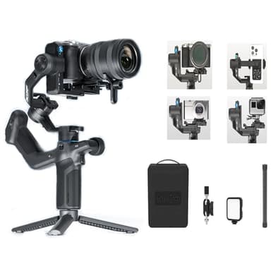 FeiyuTech SCORP Mini 3 Pro Kit stabilisateur de caméra à 3 axes, IA intégrée, portable tout-en-un pour appareil photo sans miroir, caméra d'action, téléphone, charge utile 2 kg