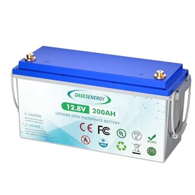Batterie au lithium LiFePO4 12V 200Ah, batterie à décharge profonde avec BMS 200A, jusqu'à 15000 cycles, durée de vie de 10 ans, pour système solaire, camping-car, camping, bateau, moteur à la traîne