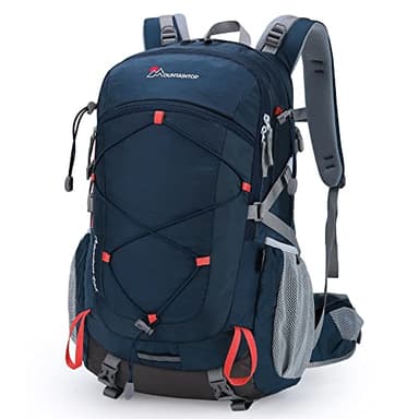 MOUNTAINTOP 40L Sac à Dos de Randonnée Homme Femme Sac à Dos Voyage avec Housse de Protection Contre la Pluie pour Voyage Camping Trekking, 55 x 35 x 25 cm