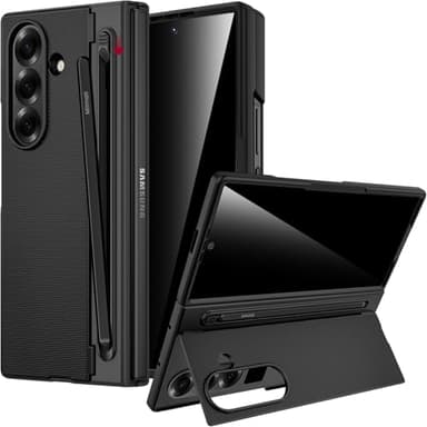 Miimall Anti-Espion Coque pour Samsung Galaxy Z Fold 7 avec Stylet, [Porte-Stylo][Film Anti-Spy Avant][Support], Robuste Antichoc Anti-Rayures Anti-Poussière Fine Samsung Z Fold 7 Case (Noir)