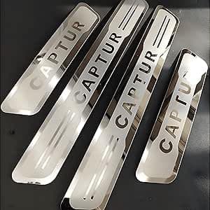 VIPOES 4 PièCes Voiture Plinthes pour Renault Captur 2024 2023 2022 2021 2020 2019, Protecteur Seuil Porte AntidéRapant Garde Plaque Antirayures
