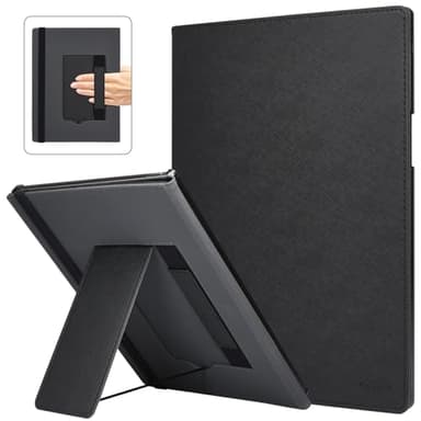 Caweet Étui avec Support pour Remarkable Paper Pro 11,8" 2024, Coque arrière Rigide de Protection avec Fonction Veille/réveil Automatique avec Porte-Stylo et dragonne, Noir