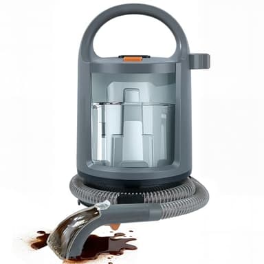 Nettoyeur Tapis & Canapés 400W 3-en-1 – Pulvérisation, Brossage & Aspiration Puissante – Double Réservoir 1,6 L + 0,48 L – Idéal Canapé, Tapis, Voiture, Matelas – Compact & Léger