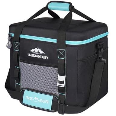 INSMEER Grand sac isotherme pliable 40 l - Avec toit en EVA rigide - Étanche - Grand sac isotherme - Pour camping, pique-nique, plage