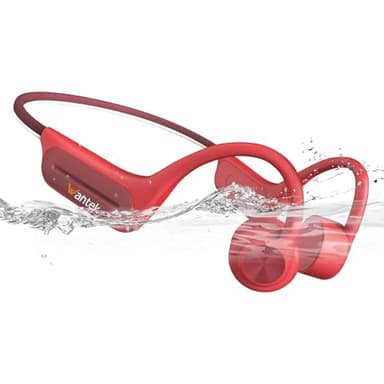 Wantek Casque Conduction Osseuse Open Ear Bluetooth 5.3 sans Fil, Écouteur Natation IP68 Étanche, Mémoire MP3 32G, pour Sport, Natation, Cyclisme, Course à Pied