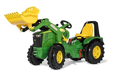 Rolly Toys Tracteur John Deere rollyX-Trac Premium avec Chargeur rollyTrac (dérailleur à 2 Vitesses, Frein à Main, pour Enfants de 3 à 10 Ans, siège réglable, Tracteur avec pneus Silencieux) 651078
