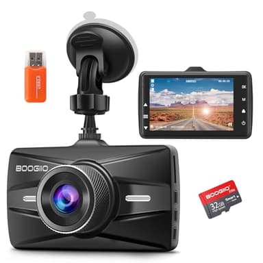 Dashcam Voiture Avant 1080P,Camera Voiture 3 pouce IPS Écran,Dash Cam Grand Angle 170°,Camera Embarquée Voiture avec carte SD 32G,Vision Nocturne,HDR,Enregistrement en Boucle,Capteur G,Parking Monitor
