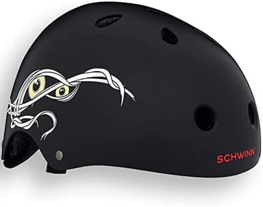 Schwinn Casque de vélo, BMX pour garçons et filles, pour enfants à partir de 8 ans, casque idéal pour trottinette, skateboard ou vélo, tours de tête 54-58 cm, Noir/Momie