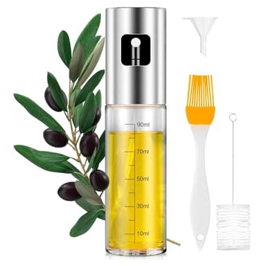 PORTENTUM Pulvérisateur d'huile Premium pour cuisine et friteuse d'air 100 ml Spray Cuisine Anti-goutte, Huile en verre avec distributeur, Accessoires Friteuse sans huile