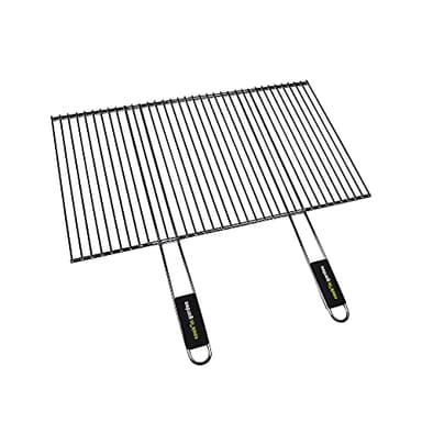 Cook’in Garden - Grille Recoupable en Acier Chromé 70 × 40 cm, Résistante aux Flammes et Hautes Températures, Manches Soft Touch, Grille Universelle pour Barbecue Extérieur, Compatible Toutes Marques