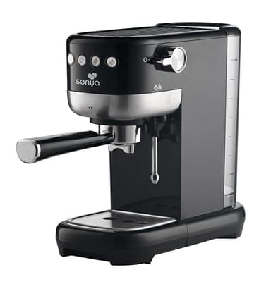 Senya Machine à café Tasty Coffee 20 bars, cafetière expresso et cappuccino 1300W, Thermoblock, mousseur de lait, arrêt automatique