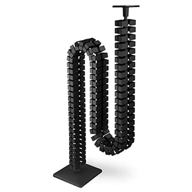OL Oskar Lehmann Kuba Slim Line Guide-câbles carré, longueur de 1 260 mm, gaine de câble, noir
