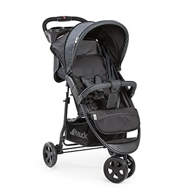 hauck Poussette Compacte 3 Roues Citi Neo II, dès Naissance jusqu'à 22 kg, Pliable à 1 Main, Inclinable, Légère 7,3 kg, Porte-Gobelet, Grand Panier 3 kg, Noir