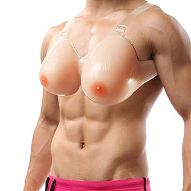 Rziioo Seins en Silicone Seins Faux Seins avec Sangles Réglables pour Mastectomie Crossdresser Transgenres,CupA