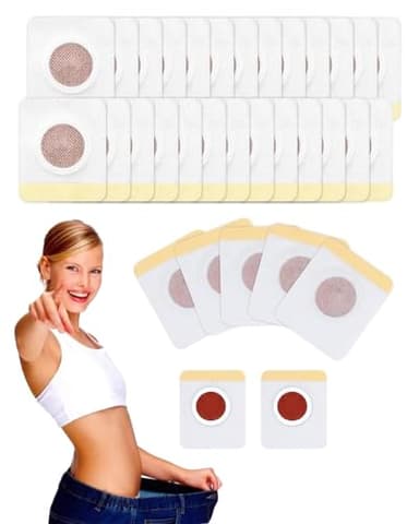MOPZIJA 60 Pièces Patch Minceur, autocollants pour le nombril，Brûleur de Graisse Naturel, Réduction de la Graisse Abdominale et de la Taille, Anti-Cellulite, Pour Adultes