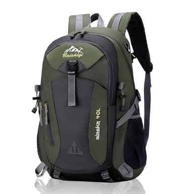 Qooloo Sac à Dos de Randonnée Léger 40L, Sac à Dos de Voyage Trekking en Polyester pour Femmes Hommes, pour Sport en Extérieur, Sports de Plein Air, Camping, Escalade, Ski et Cyclisme