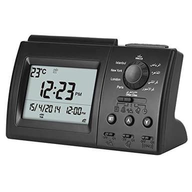 ciciglow Horloge Musulmane Athan Horloge Murale Uslim azan, Alarme de prière Musulmane numérique Athan Islam pour la prière numérique Automatique Islamique