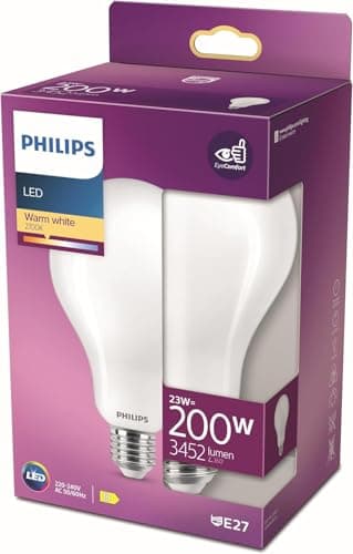 Philips ampoule LED Standard Giant E27 200W, 3452 lumens, (Ø x L) 9,5 cm x 16,5 cm, Blanc Chaud Dépolie, Verre