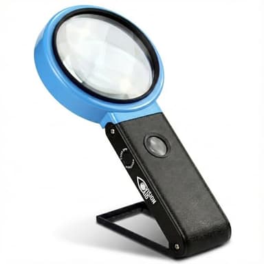 VISION AID Loupe 30X avec 21 Lumières LED | Loupe Mains Libres pour la Lecture, l'artisanat, Les Loisirs