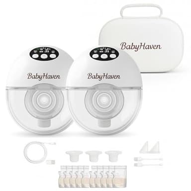 Tire lait Electrique mains libres double sans fil – Kit complet avec sac de rangement inclus – Ultra silencieux, 4 modes, 12 niveaux – Confort 17/19/21/24 mm – 160 ml