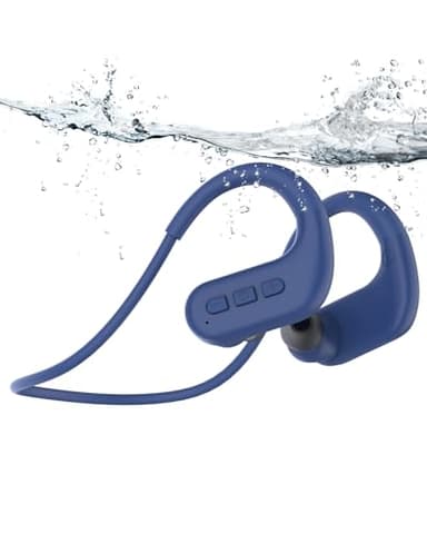 SANOTO Ecouteur Waterproof Natation，In Ear Ecouteurs Piscine, IPX8 Etanche, 8G MP3 Etanche Natation, Ecouteurs Sans Fil Sport pour la Course, Surf