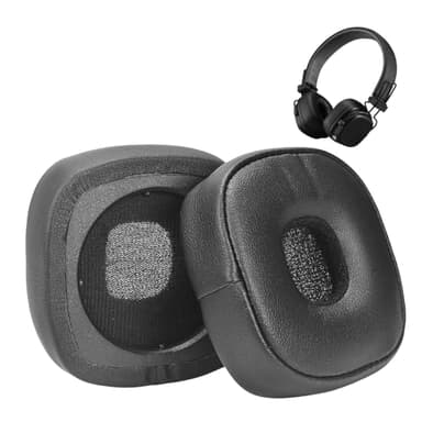 1 Paire Coussinets de Rechange pour Marshall Major IV, Coussins d'oreille Oreillettes Mousse à Mémoire, Housse Casque Mousse D'isolement de Bruit pour Marshall Bluetooth(Major IV/4 - Noir)