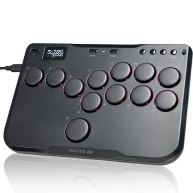 Arcade Stick, P12 Contrôleur d'arcade Tous Boutons avec Turbo et RVB personnalisé, Clavier de Jeu Arcade Fight Stick pour Switch/PC/PS4/PS3, Prise en Charge Hot Swap et SOCD (P12EU)